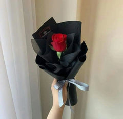 Single Red Rose Bouquet